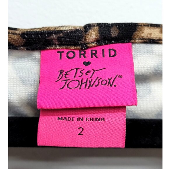 NEW Torrid 2 Betsey Johnson Leopard Ponte Skater Dress With Back Cutout 2X 18 20 - Picture 9 of 11